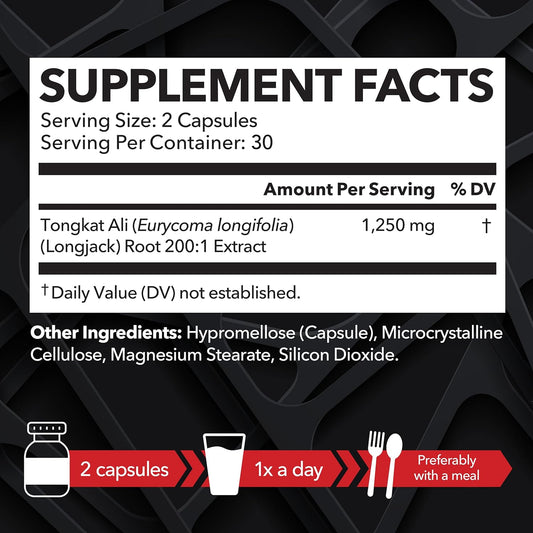 Havasu Nutrition Tongkat Ali Capsules For Testosterone Booster (60 Cou