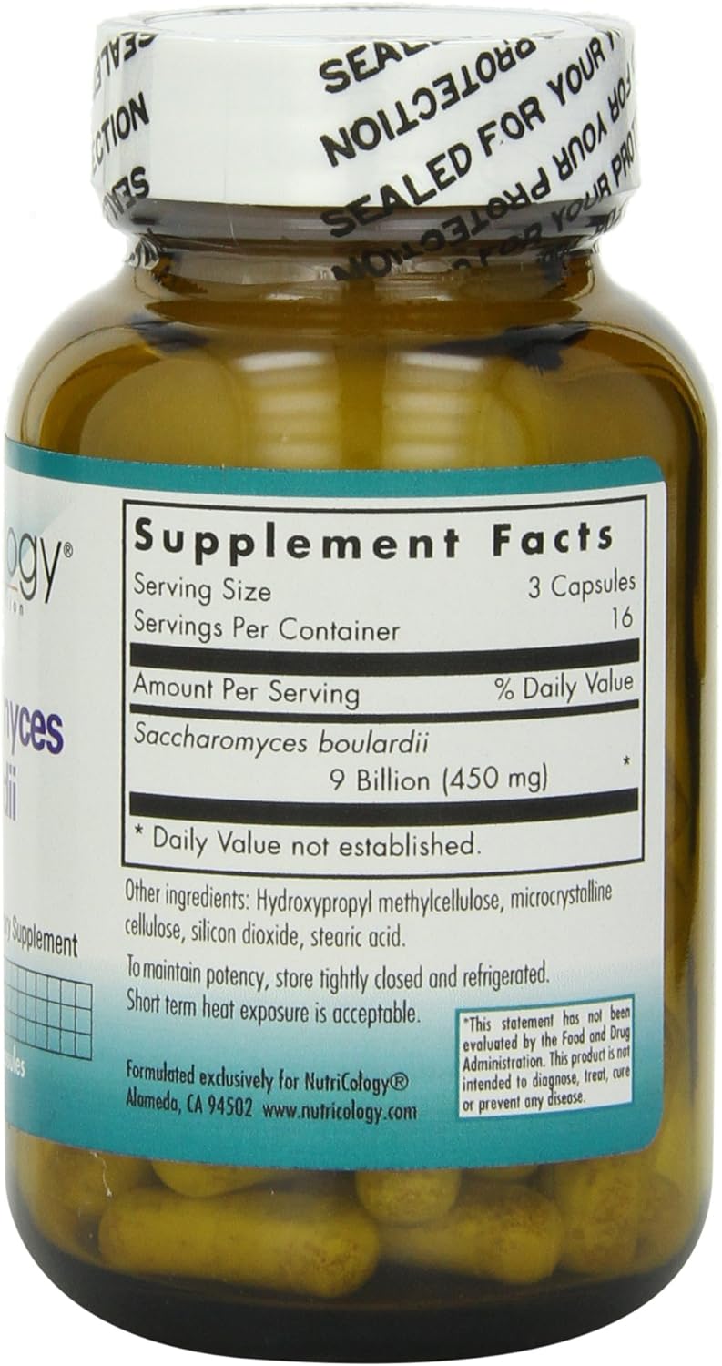 Nutricology Saccharomyces Boulardii, Vegicaps, 50-Count
