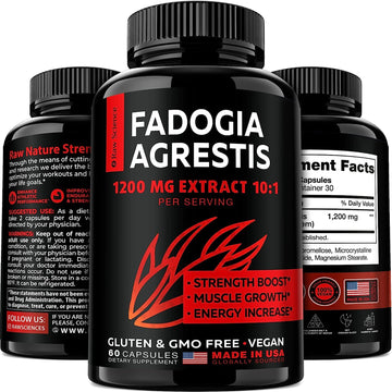 Ultra Fadogia Agrestis Extract: Promotes Muscle Growth & Stamina Supplements For Men. Motivation, Performance, And Lean