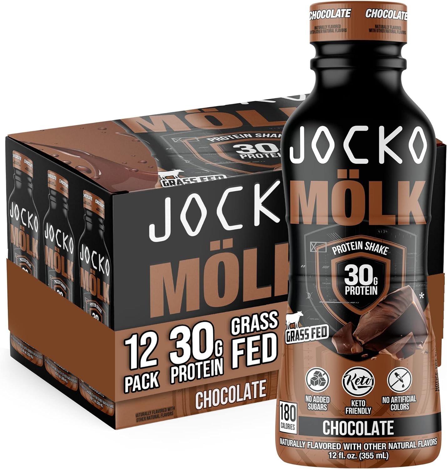 Jocko Fuel 2 Pack Bundle - Chocolate MOLK Protein Powder & RTD Protein