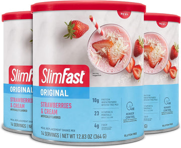 Slimfast Meal Replacement Powder, Original Strawberries & Cream, Shake2.41 Pounds