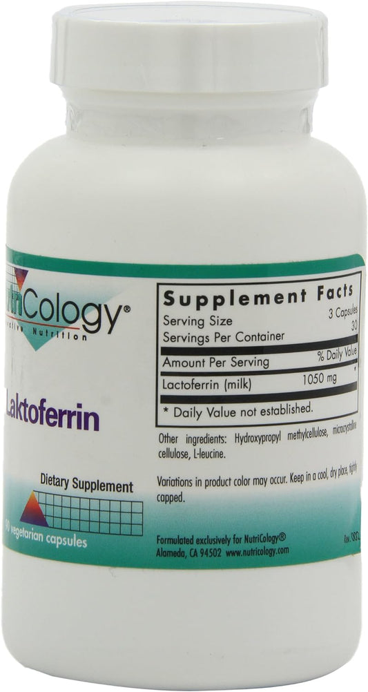 Nutricology Laktoferrin, Vegicaps, 90-Count