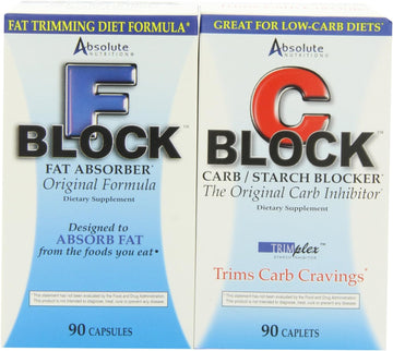 Absolute Nutrition, Carb Blocker And Fat Blocker, Dynamic Duo9.76 Ounces
