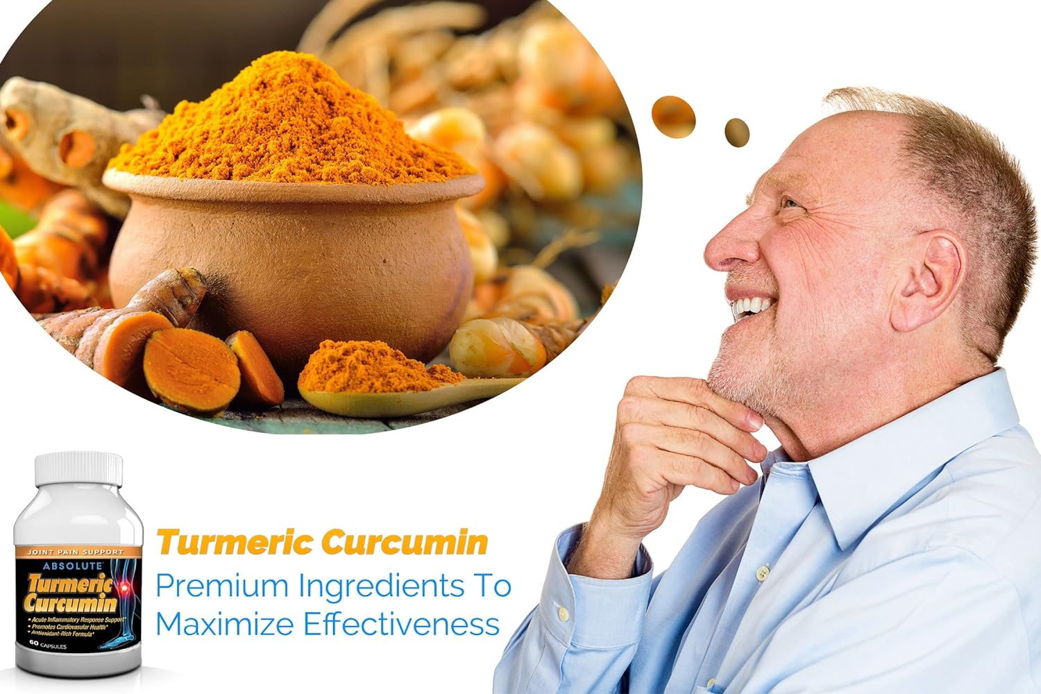 Absolute Nutrition Turmeric Curcumin Extract 60 Capsules