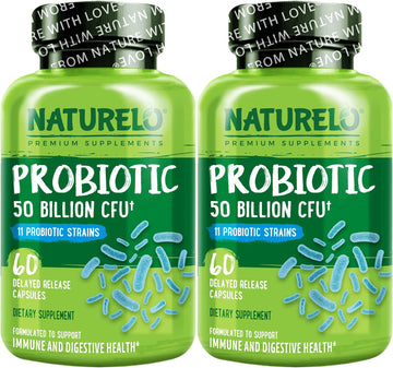 Naturelo Probiotic Supplement - 50 Billion Cfu - 11 Strains