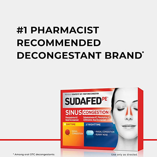 Sudafed Pe Day And Night Sinus Pressure & Congestion Tablets