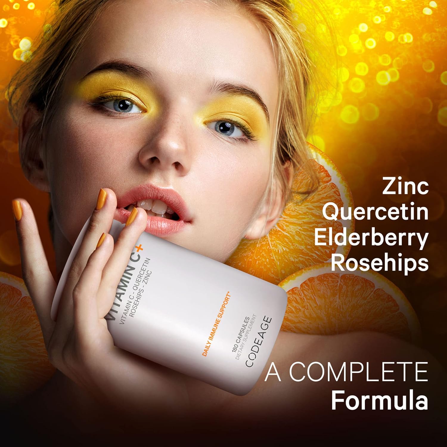 Codeage Liposomal Vitamin C 1500mg with Zinc, Elderberry, C