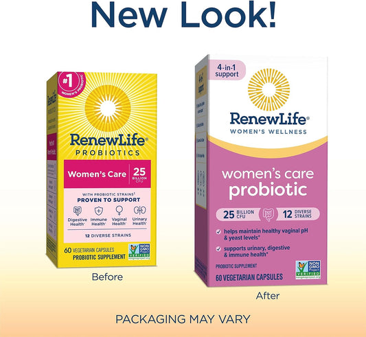 Renew Life Women'S Probiotic Capsules, Supports Vaginal, Uri