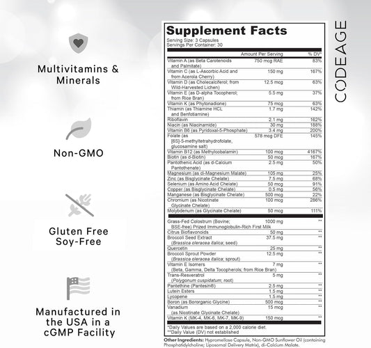Codeage Multivitamin Recovery Elite Max - Advanced Recovery Support Fo