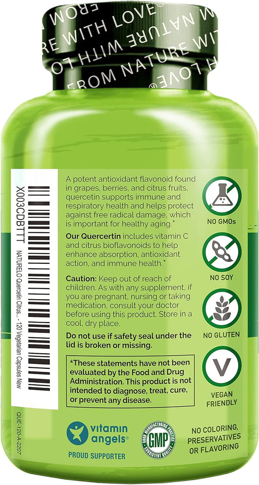 Naturelo Quercetin Citrus Bioflavonoid Complex With Enhanced Absorptio