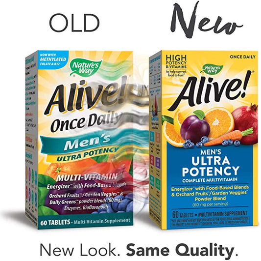Nature'S Way Alive Once Daily Men'S Multi Ultra Potency Tablets, 60 Count (Packaging May Vary)