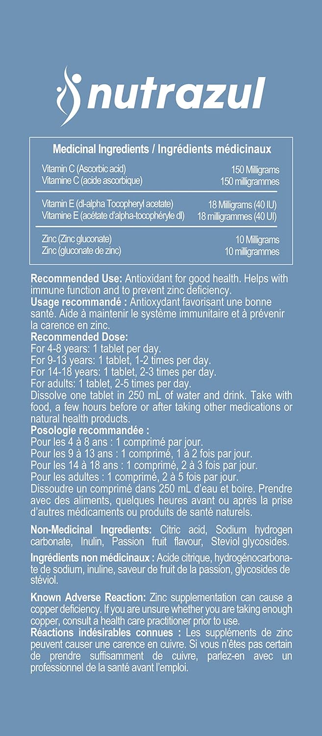 nutrazul Immune+ Effervescent Tablets- Passion Fruit 20’s | Gluten Fre