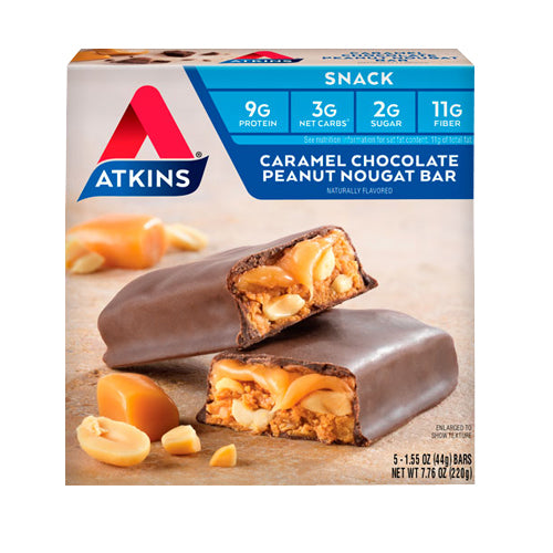 Advantage Bar Caramel Chocolate Peanut Nougat 5 Pkts By Atki