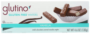 Glutino Wafer Cookie Vanilla Milk Chocolate Covered Vanilla Wafers