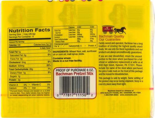 Bachman Pretzel Stix® Trays (6 Packages)