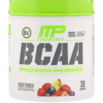 Musclepharm, Essentials, Bcaa, Fruit Punch, 0.57 Lbs (258 G)