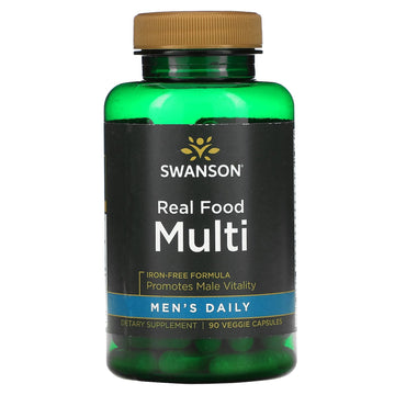 Swanson, Men'S Daily, Real Food Multi, Iron-Free,Veggie Capsules