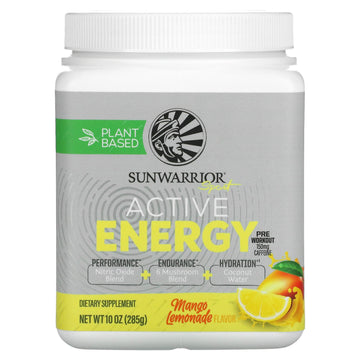 Sunwarrior, Sport, Active Energy Preworkout, 10 Oz ( 285 G)