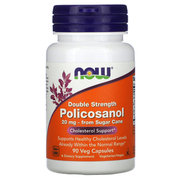 Now Foods, Double Strength Policosanol, 20 Mg  Veg Capsules