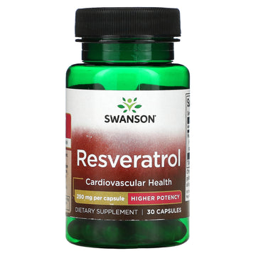 Swanson, Resveratrol, High Potency, 250 Mg Capsules