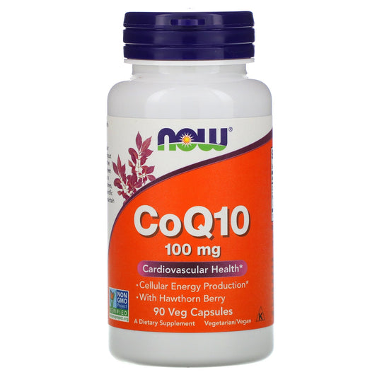 Now Foods, Coq10 With Hawthorn Berry, 100 Mg  Veg Capsules