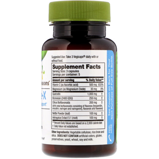 Lifeseasons, Breathe-X, Allergy & Sinus Support, Vegicaps