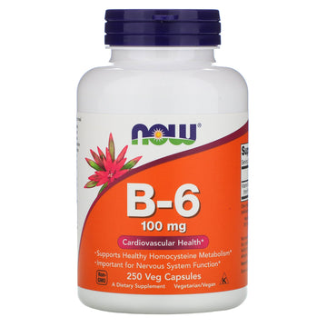 Now Foods, B-6, 100 Mg, Veg Capsules