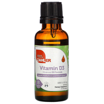 Zahler, Vitamin D3, Advanced D3 Formula, 1,000 Iu, (30 Ml)