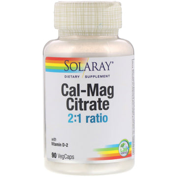 Solaray, Cal-Mag Citrate With Vitamin D-2