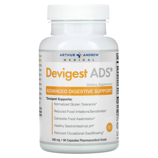 Arthur Andrew Medical, Devigest Ads, Advanced Digestive Support, 400 Mg Capsules