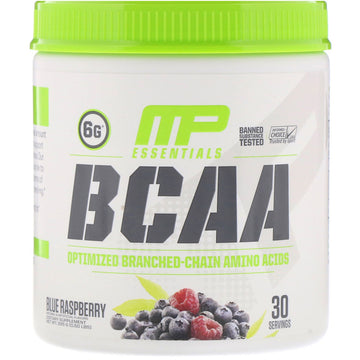 Musclepharm, Essentials, Bcaa, Blue Raspberry, 0.50 Lbs (225 G)