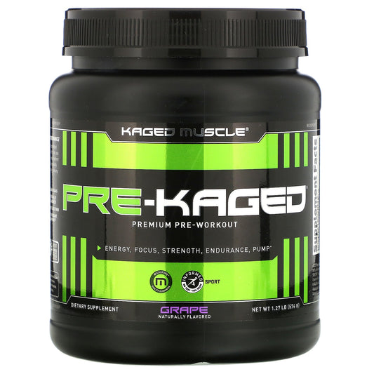 Kaged Muscle, Pre-Kaged, Premium Pre-Workout, 1.31 Lb (592 G)