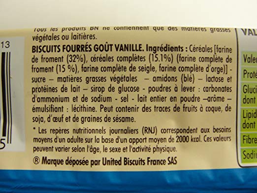 Lu Bn French Vanilla Sandwich Cookies,  (6-Pack)