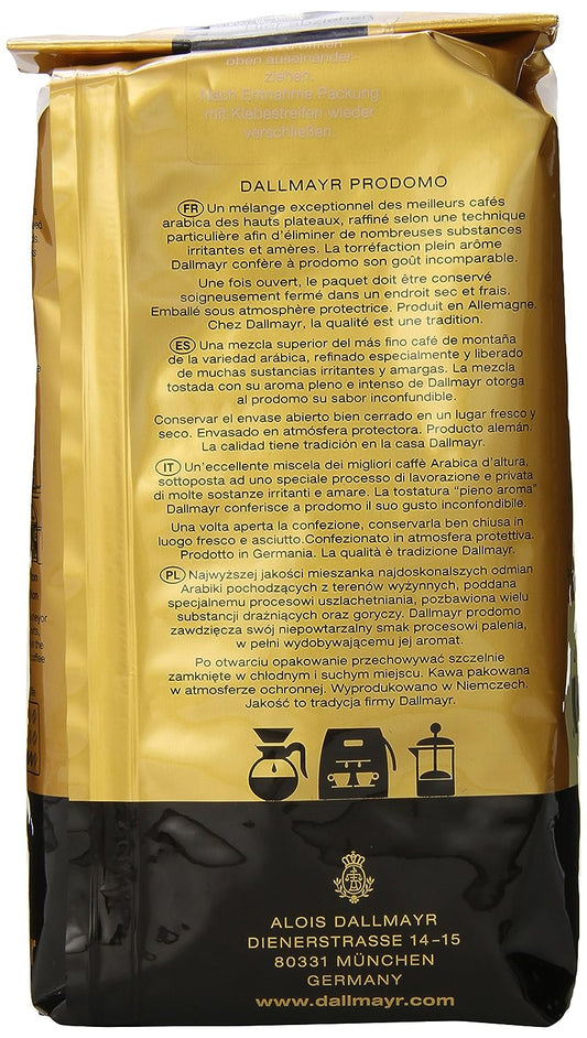Dallmayr Gourmet Coffee, Prodomo (Whole Bean), (Pack Of 2)