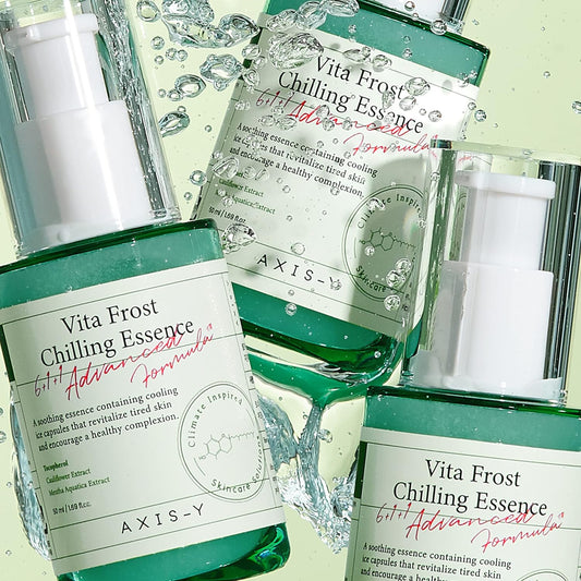 Axis-Y Vita Frost Chilling Essence 50 / 1.69 . | Soothing Essence | Irritated Skin | Korean Skincare | Cooling Skincare