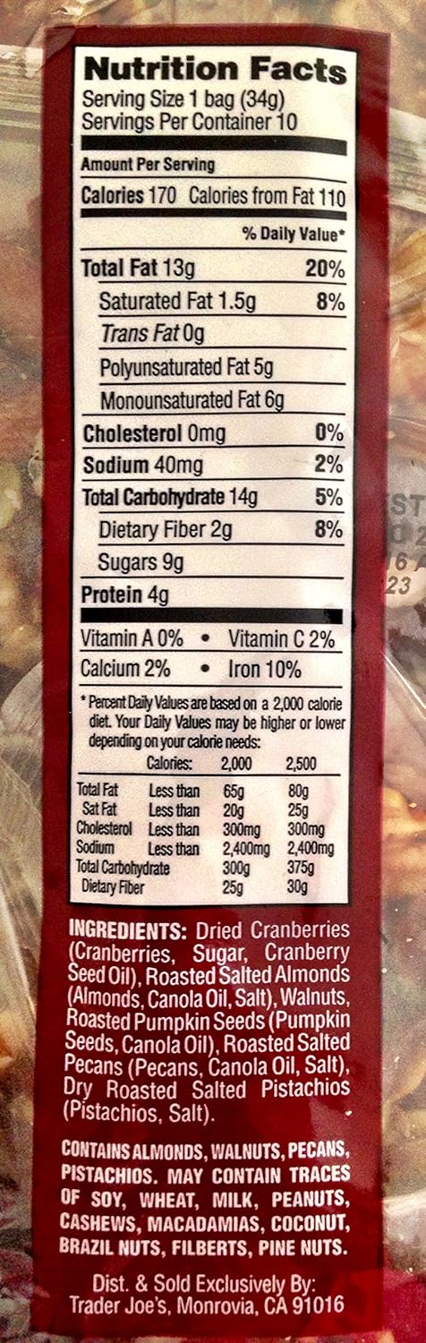 Trader Joes Omega Trek Mix (just a handful) - 10 Individual