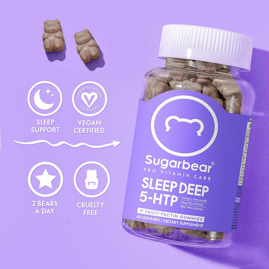 Sugarbear Sleep Aid Gummies For Adults With Melatonin 6Mg, Magnesium,