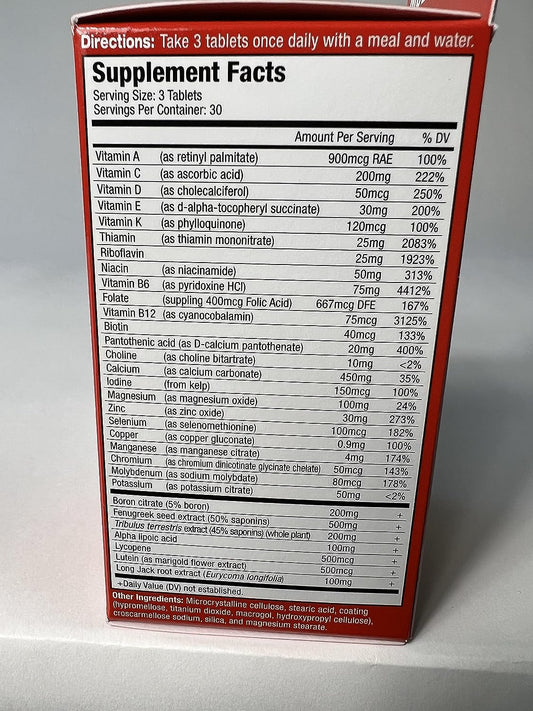 Musclemeds Vitamin T Daily Complete Multivitamin For Men Enhances Testosterone Muscle Building Sexual Performance 20 Vit