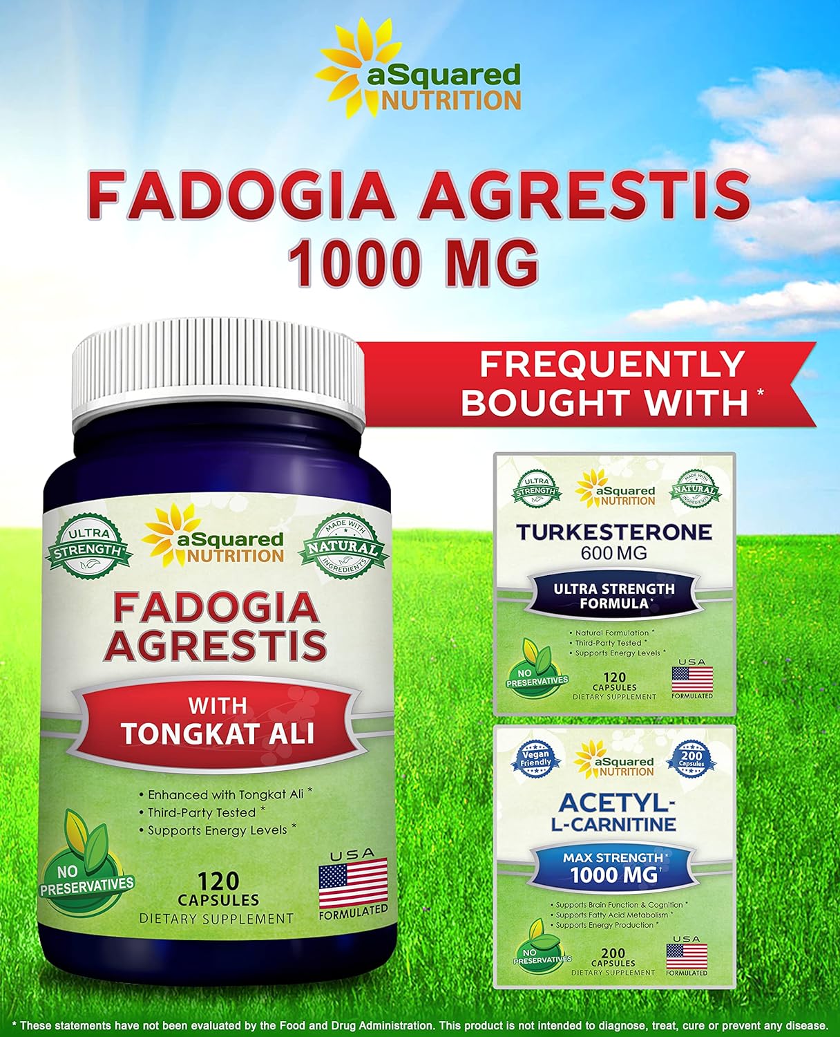 aSquared Nutrition Fadogia Agrestis 1000mg & Tongkat Ali 40