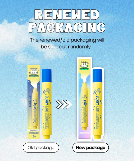 CHASIN' RABBITS Bunny Line Smoother Eye Cream Roller | Vegan Korean Skin Care Eye Cream with Surgical Steel Ball Rolling Stick | Eye Roller for Wrinkles, Dark Circles and Under Eye Bags (0.5)