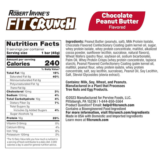 Fitcrunch Wafer Protein Bars, Designed By Robert Irvine, 16G Of Protei1.59 Ounces
