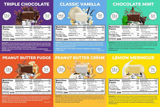 Power Crunch Protein Wafer Bars, Variety Pack, In 6 Flavors 1.4 Ounce 3.62 Pounds