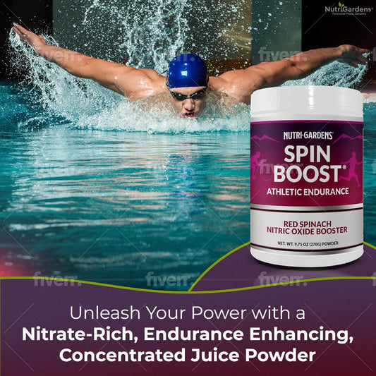 Nutrigardens Spin Boost Nitric Oxide Red Spinach Nitrate Pre-Workout Powder Concentrated Super Juice Powder With Beets F