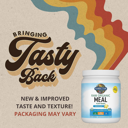 Garden Of Life Vegan Protein Powder - Raw Organic Meal Replacement Shakes - Vanilla - Pea Protein, Greens And Probiotics