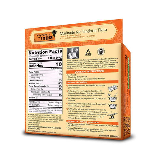 Kitchens Of India Marinade For Tandoori Tikka, 150G (5.3 Oz), Ginger &5.3 Ounces