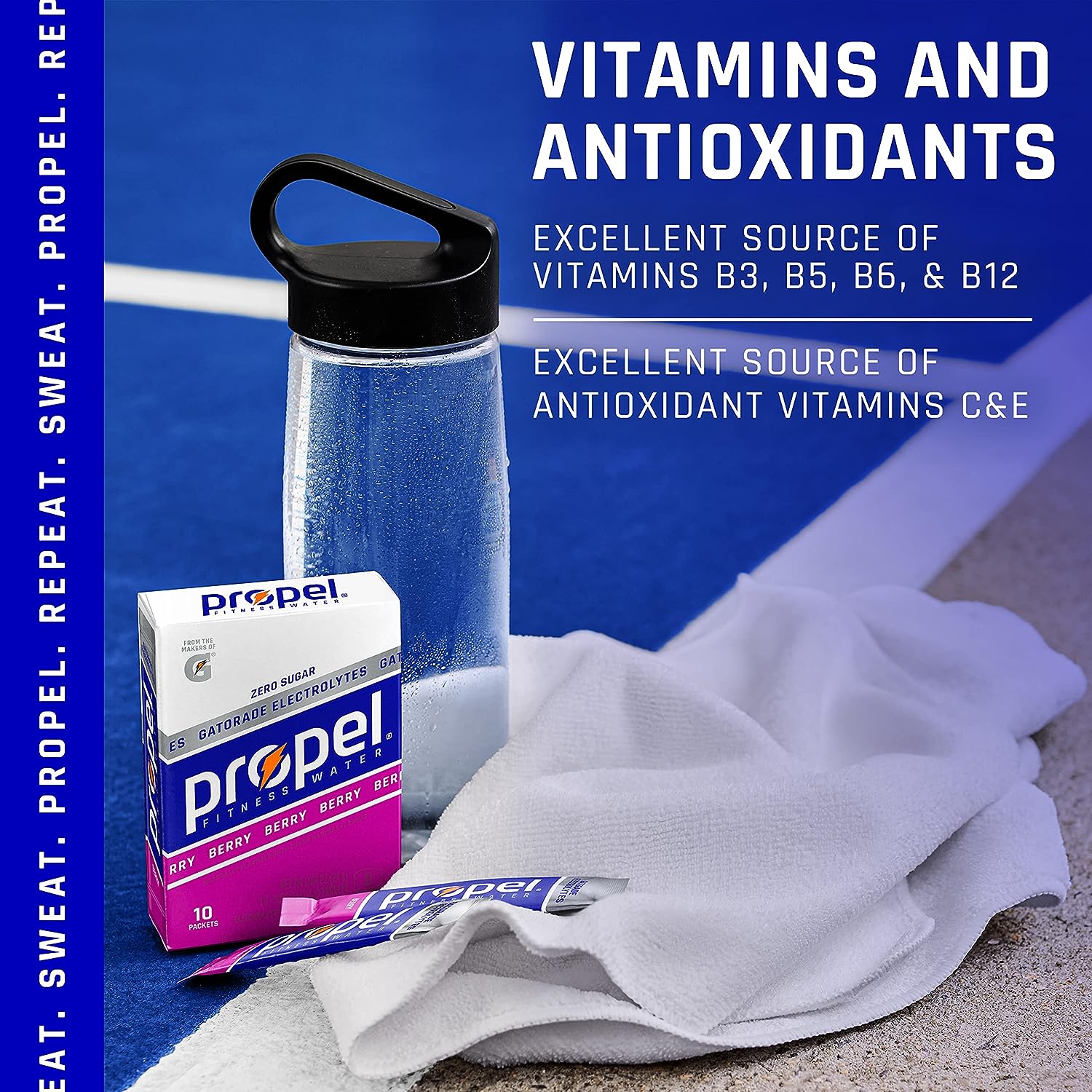 Propel Powder Packets 4 Flavor Variety Pack With Electrolytes, Vitamin