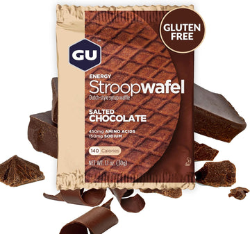 Gu Energy Stroopwafel, Gluten Free, Salted Chocolate Sports Nutrition 1 Pounds