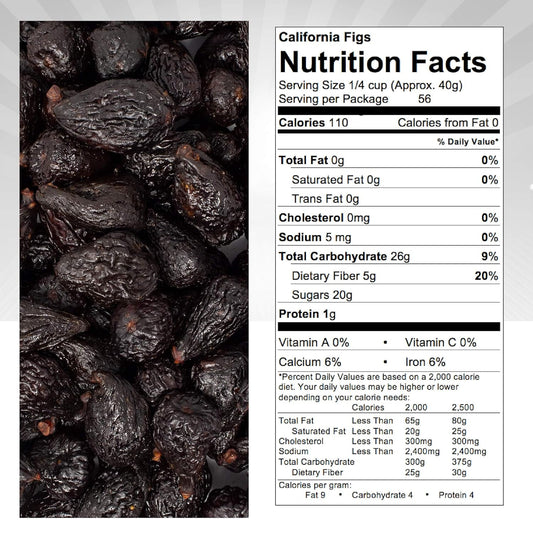 Traina Home Grown California Dried Whole Black Mission Figs - Healthy, No Added Sugar, Non Gmo, Gluten Free, Kosher Cert