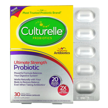 Culturelle, Ultimate Strength Probiotic, 20 Billion Cfu Vegetarian Capsules