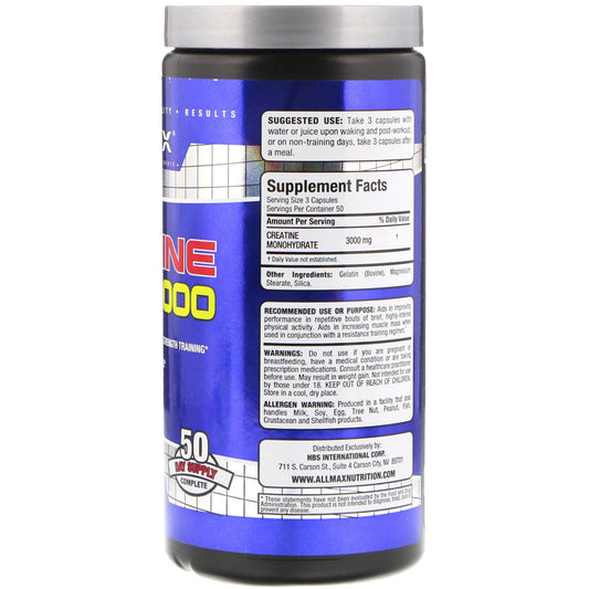 Allmax Nutrition, Creatine 3000, 3,000 Mg, Capsules